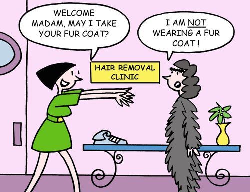 "Welcome madam, may I take your fur coat?"