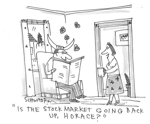 "In the stock market going back up, Horace?"