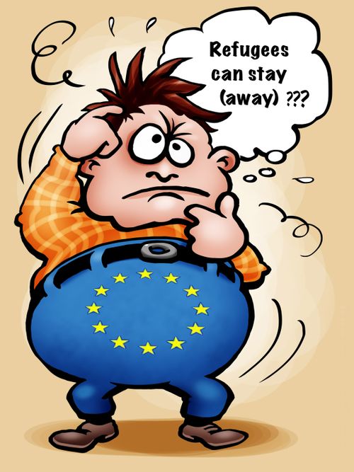 "Refugees can stay (away)???"