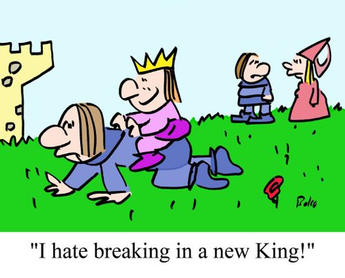 "I hate breaking in a new King!"