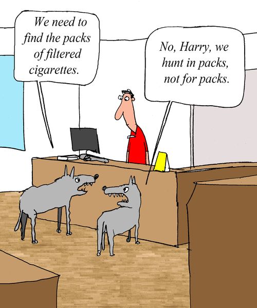 "We need to find the packs of filtered cigarettes."