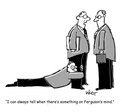 "I can always tell when there's something on Ferguson's mind."