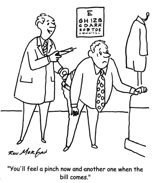 "You'll feel a pinch now and another one when the bill comes."
