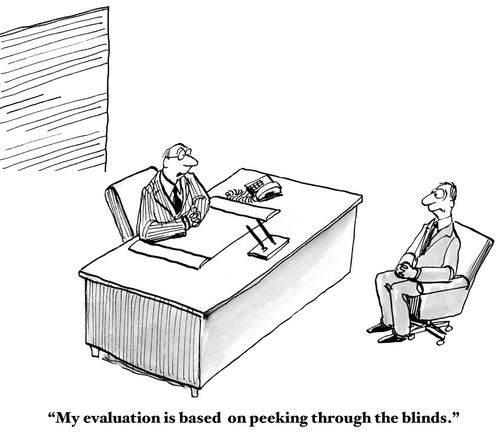 "My evaluation is based on peeking through the blinds."