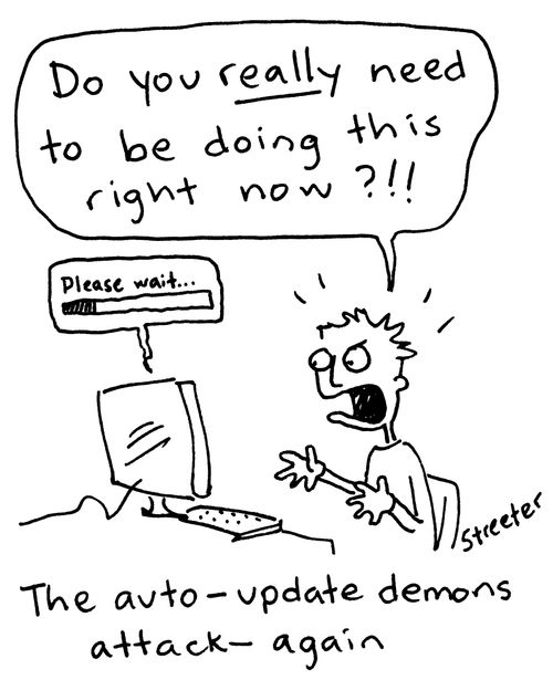 The auto-update demons attack-again."