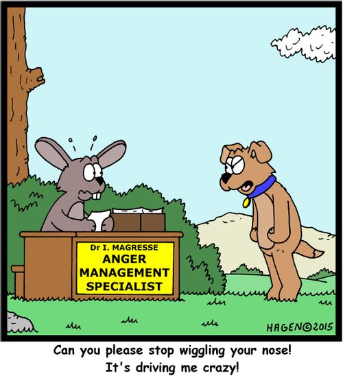 "Can you please stop wiggling your nose! It's driving me crazy!"