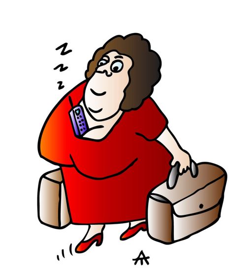 Woman stores her mobile in her cleavage.