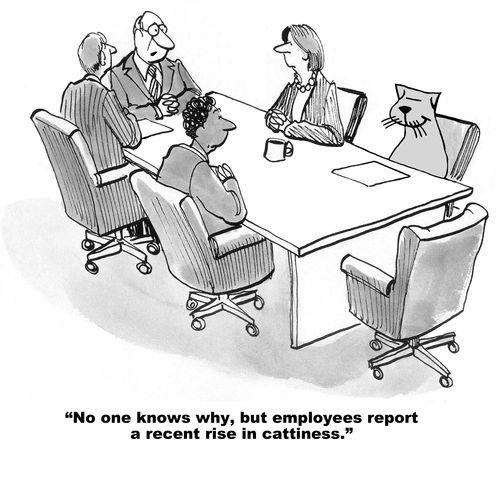 "No one knows why, but employees report a recent rise in cattiness."