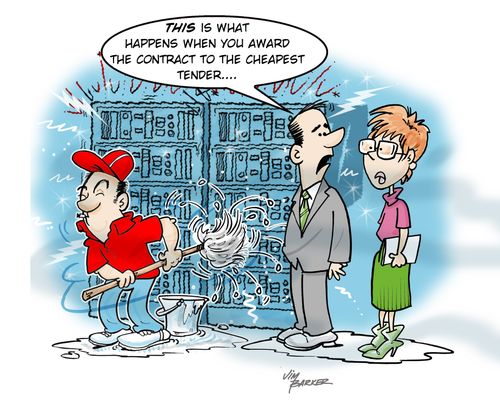 "This is what happens when you award the contract to the cheapest tender...."