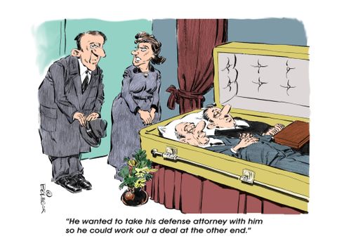 "He wanted to take his defense attorney with him so he could work out a deal at the other end."