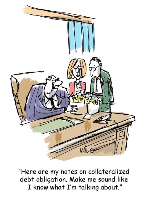 "Here are my notes on collateralized debt obligation. Make me sound like  I know what I'm talking about."