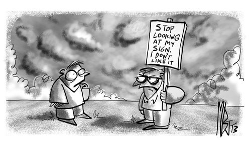 Stop Looking At My Sign - I Don't Like It!