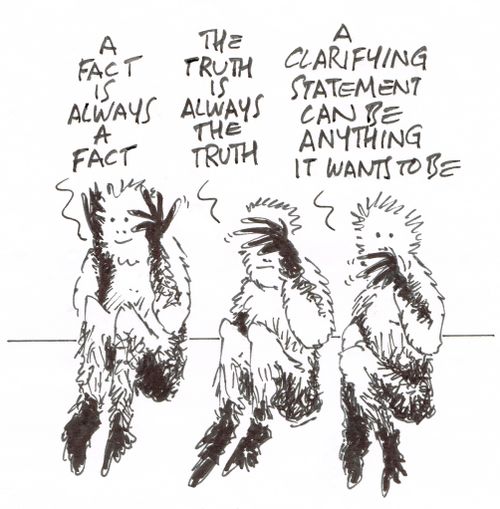 "A clarifying statement can be anything it wants to be."