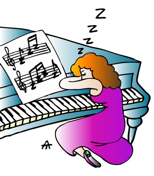 Sleeping musician