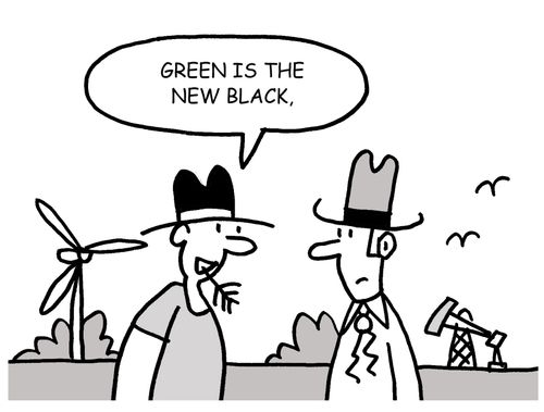 "Green is the new black."