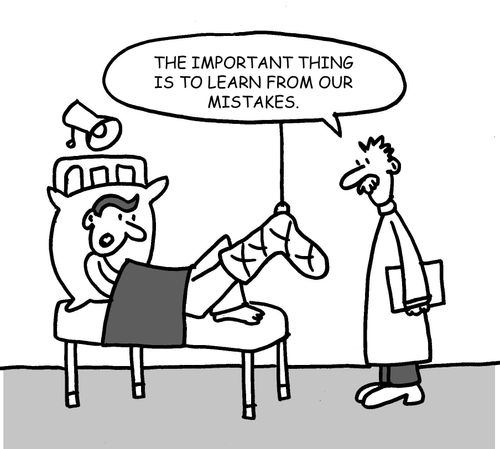 "The important thing is to learn from our mistakes."