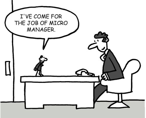"I've come for the job of micro manager."