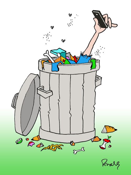 Rubbish Bin Selfie
