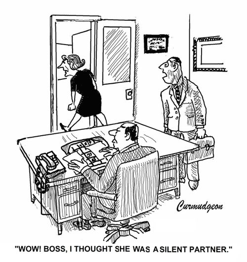 "Wow! Boss! I thought she was a silent partner."