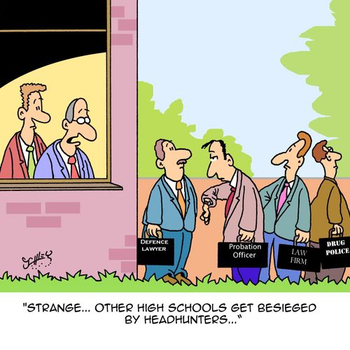 "Strange!. . . . Other high schools get besieged by headhunters."
