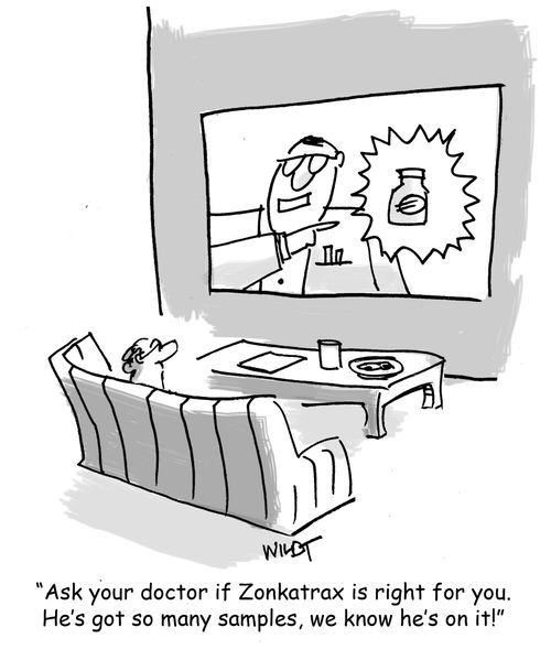 "Ask your doctor if Zonkatrax is right for you. He's got so many samples, we know he's on it!"
