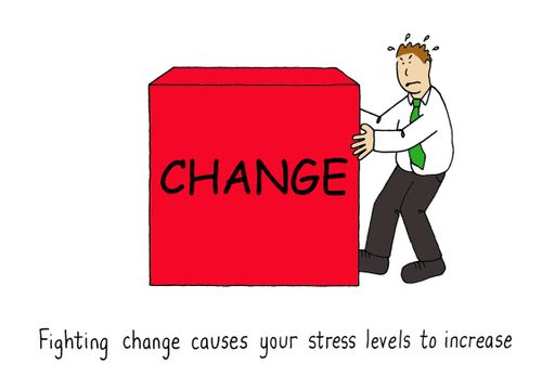 Fighting change causes your stress levels to increase...