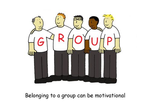 Belonging to a group can be motivational.