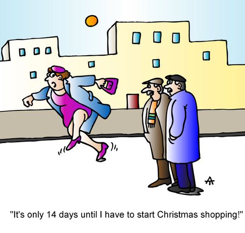 "it's only 14 days until I have to start Christmas shopping!"