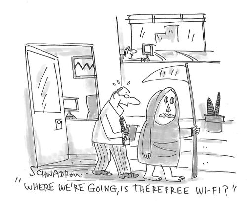 "Where we're going, is there free wifi?"