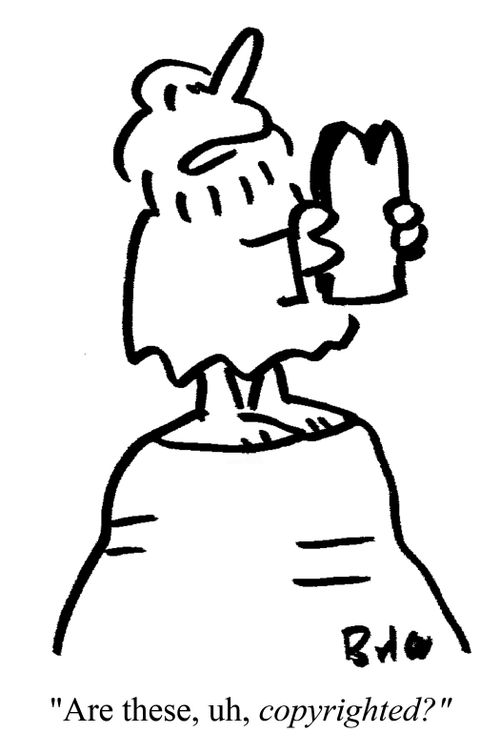 "Are these, uh, copyrighted?"