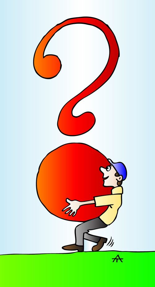 Man with a big question