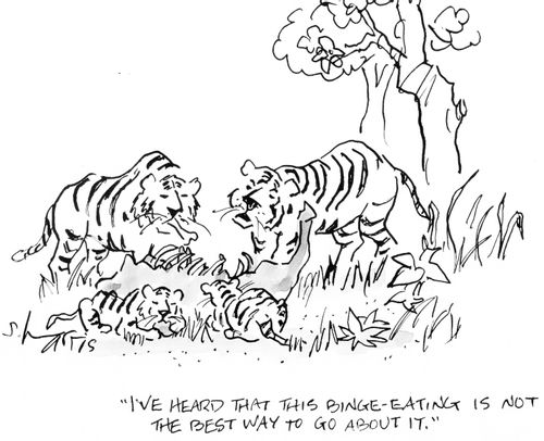 "I've heard that this binge-eating is not the best way to go about it."