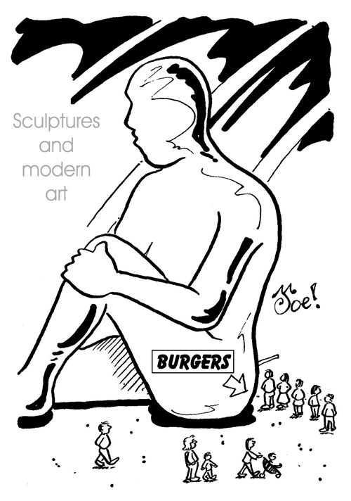 Burger stall at an art gallery