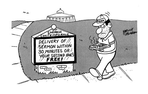 Delivery of Sermon within 30 minutes or your second one's FREE!