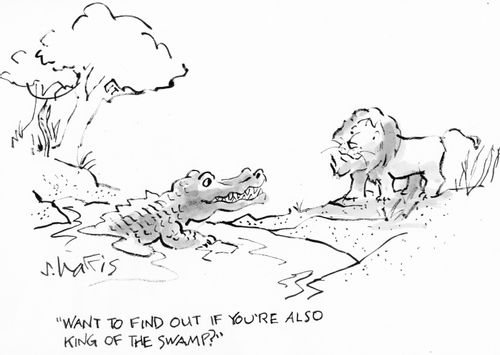 "Want to find out if you're also king of the swamp?"