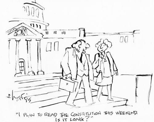"I plan to read the constitution this weekend. Is it long?"