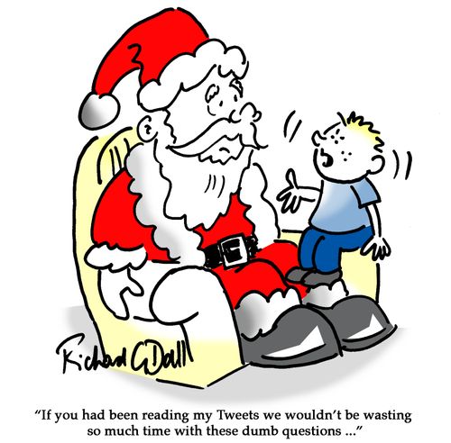 "If you had been reading my Tweets we wouldn't be wasting so much time with these dumb questions..."