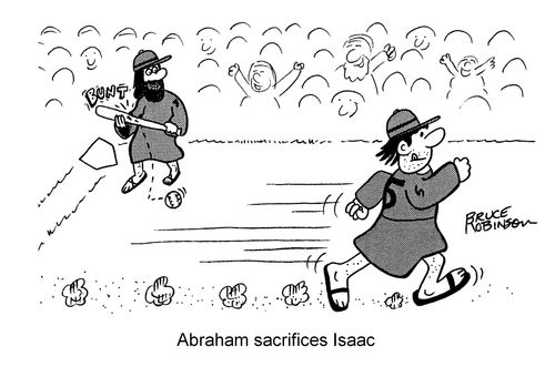 Abraham sacrifices Isaac