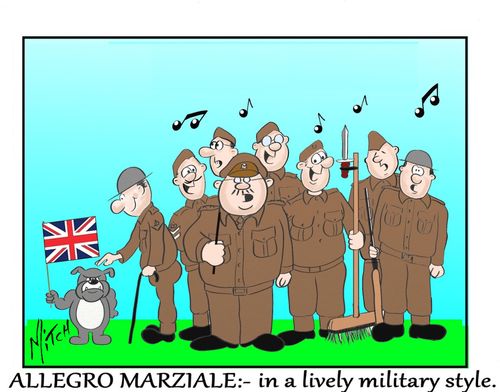 Allegro Marziale - in a lively military style.