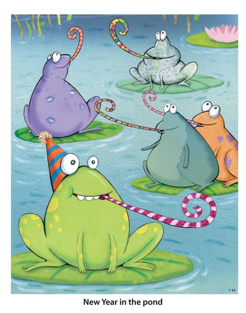 New Year in the pond.