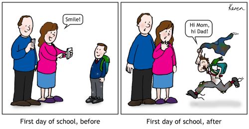 First day of School: Before and After