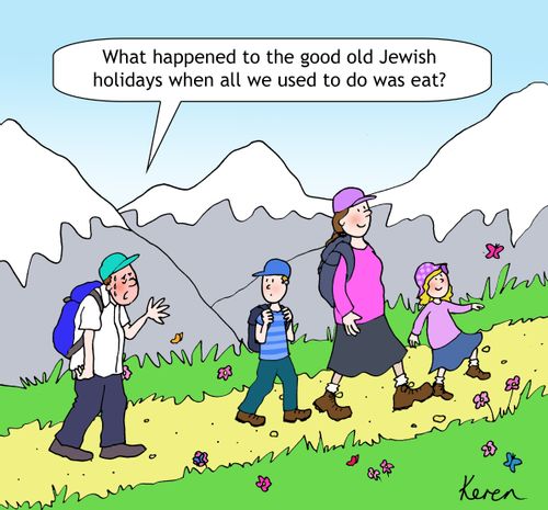 "What happened to the good old Jewish holidays when all we used to do was eat?"