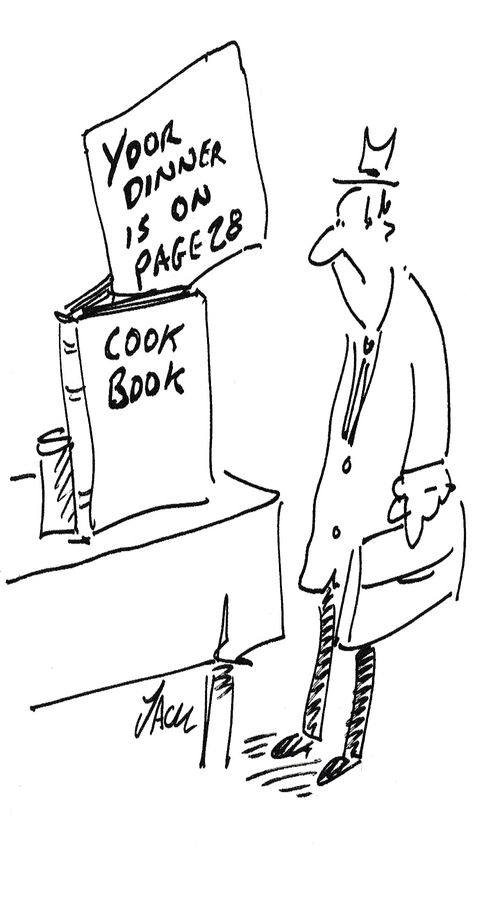 Cook Book: Your dinner is on page 28.