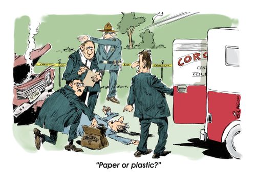 "Paper or plastic?"