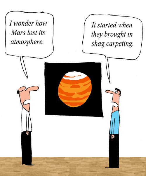 "I wonder how Mars lost it's atmosphere?"