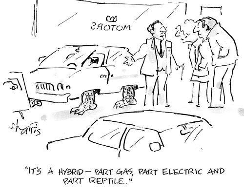 "It's a hybrid - part gas, part electric and part reptile."