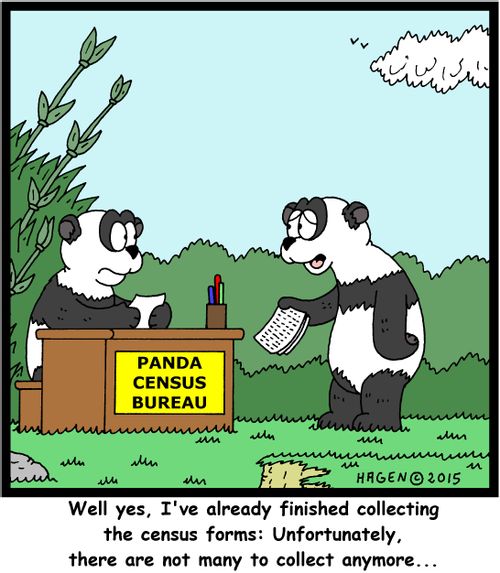 "Well yes, I've already finished collecting the census forms: Unfortunately, there are not many to collect anymore..."