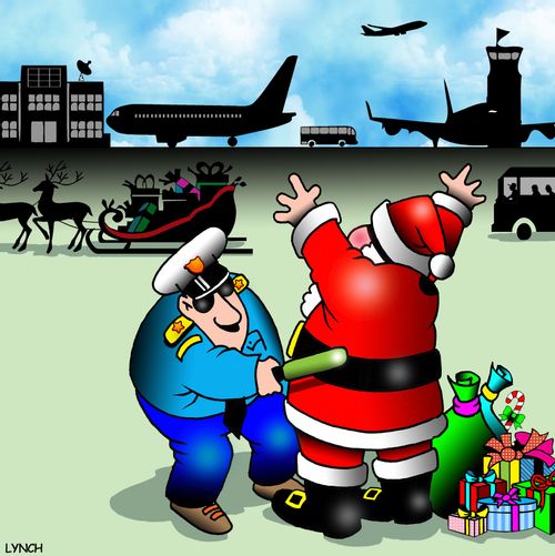 Santa Claus at Airport Security