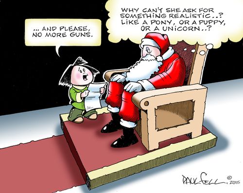 "Why can't she ask for something realistic...? Like a pony, or a puppy, or a unicorn...?"