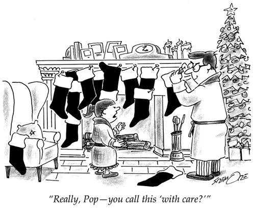 "Really, Pop - you call this 'with care?'"